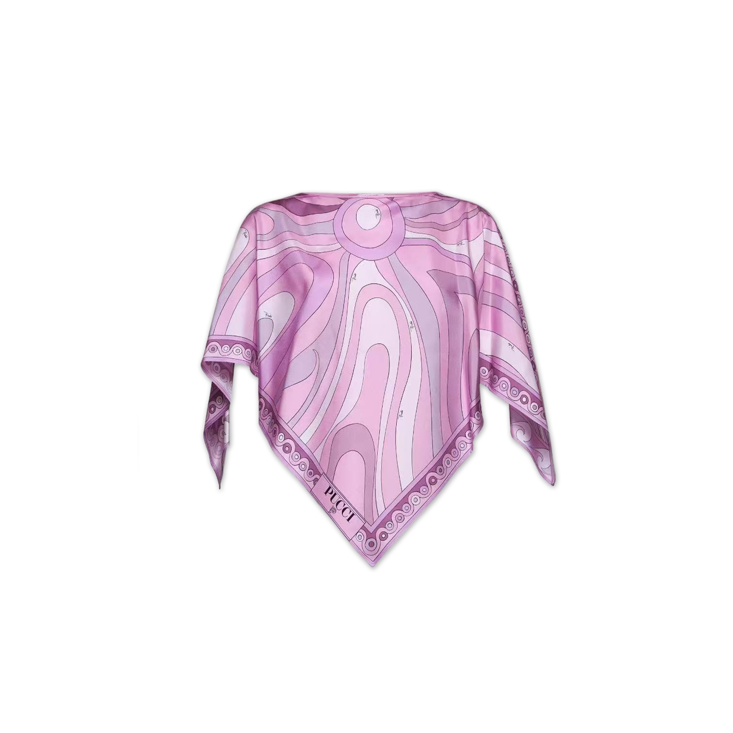 PUCCI PRINTED SILK TWILL TOP 4URM974U861077